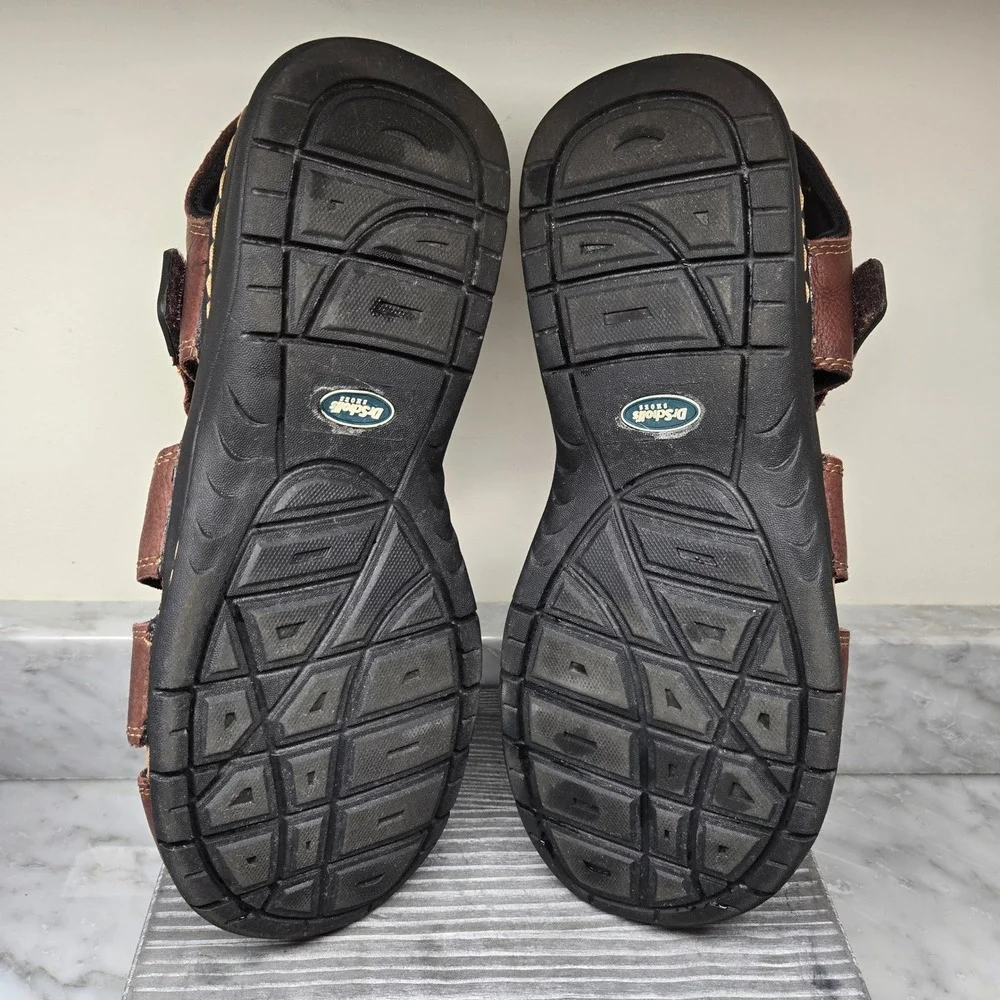 Dr. Scholls Gaston Mens Brown Leather Fisherman Sandals Memory Foam Size 13 M - Picture 12 of 14